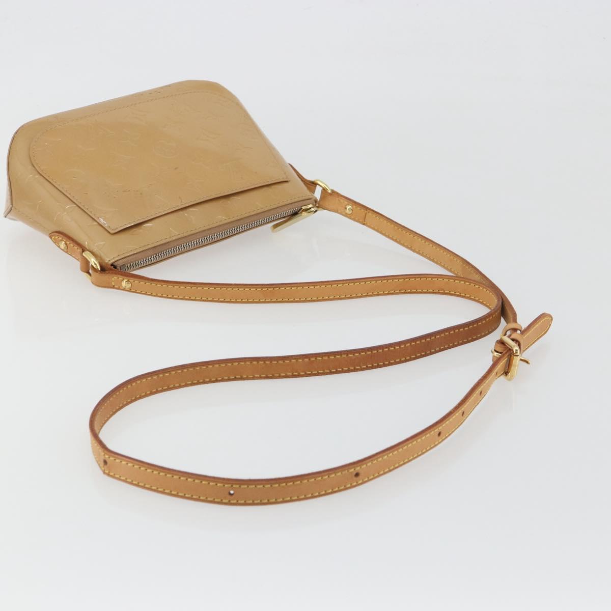 LOUIS VUITTON Monogram Vernis Minna Street Bag Noisette M91508 LV Auth 197006