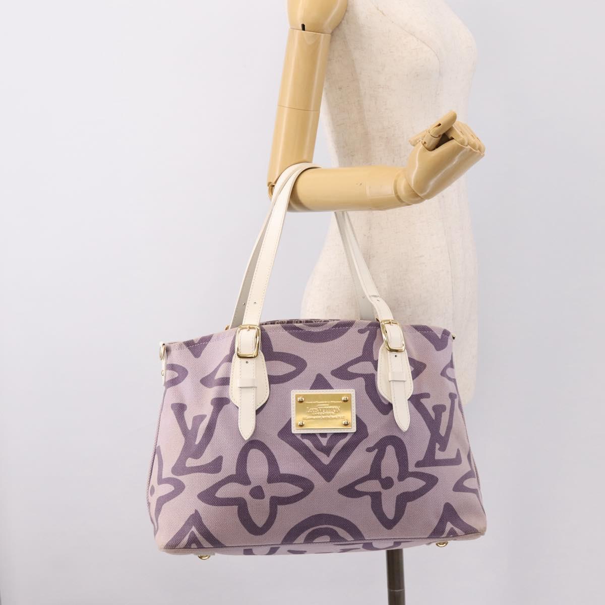 LOUIS VUITTON Cruise Line Tai Sienne PM Canvas Purple Lila M95680 Auth 197012