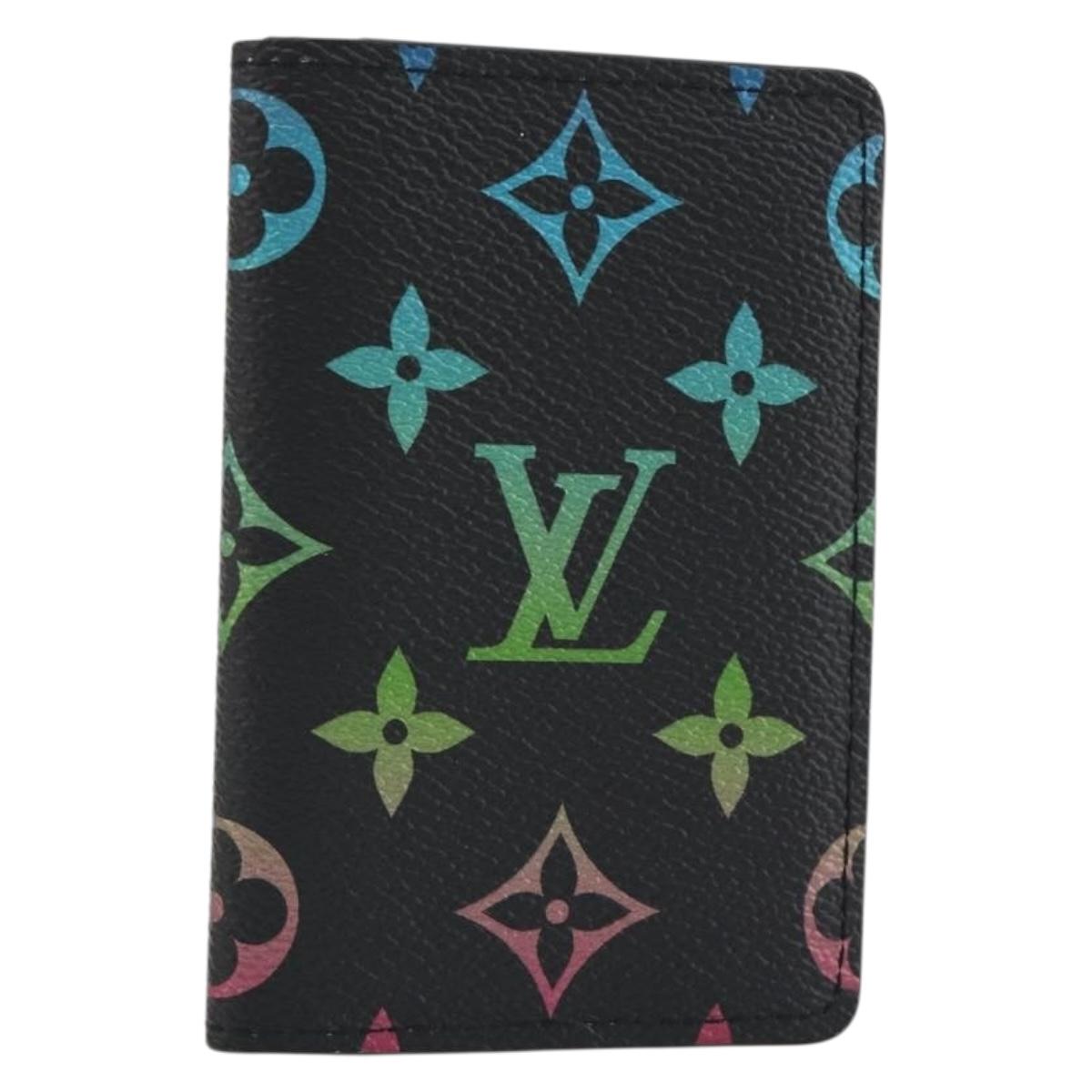 LOUIS VUITTON Iridescent Gradient Organizer De Poch Black M14134 Auth 197016SAM