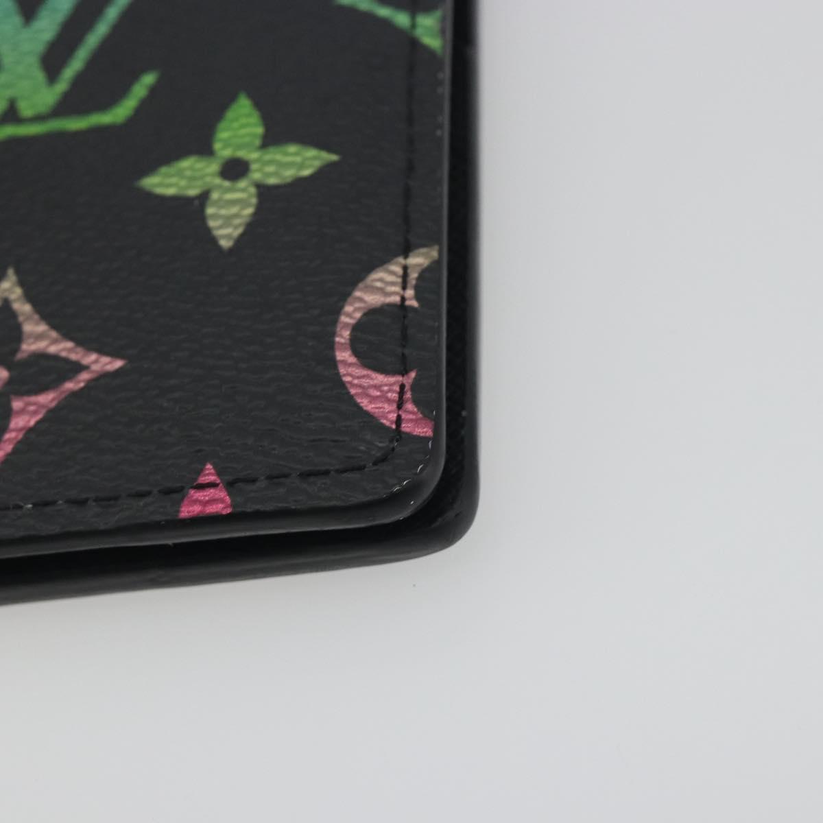 LOUIS VUITTON Iridescent Gradient Organizer De Poch Black M14134 Auth 197016SAM