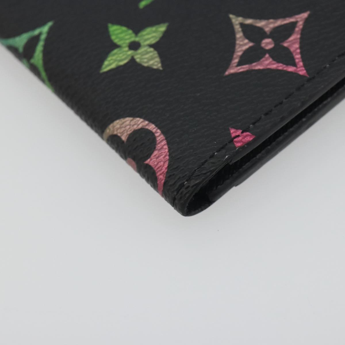 LOUIS VUITTON Iridescent Gradient Organizer De Poch Black M14134 Auth 197016SAM