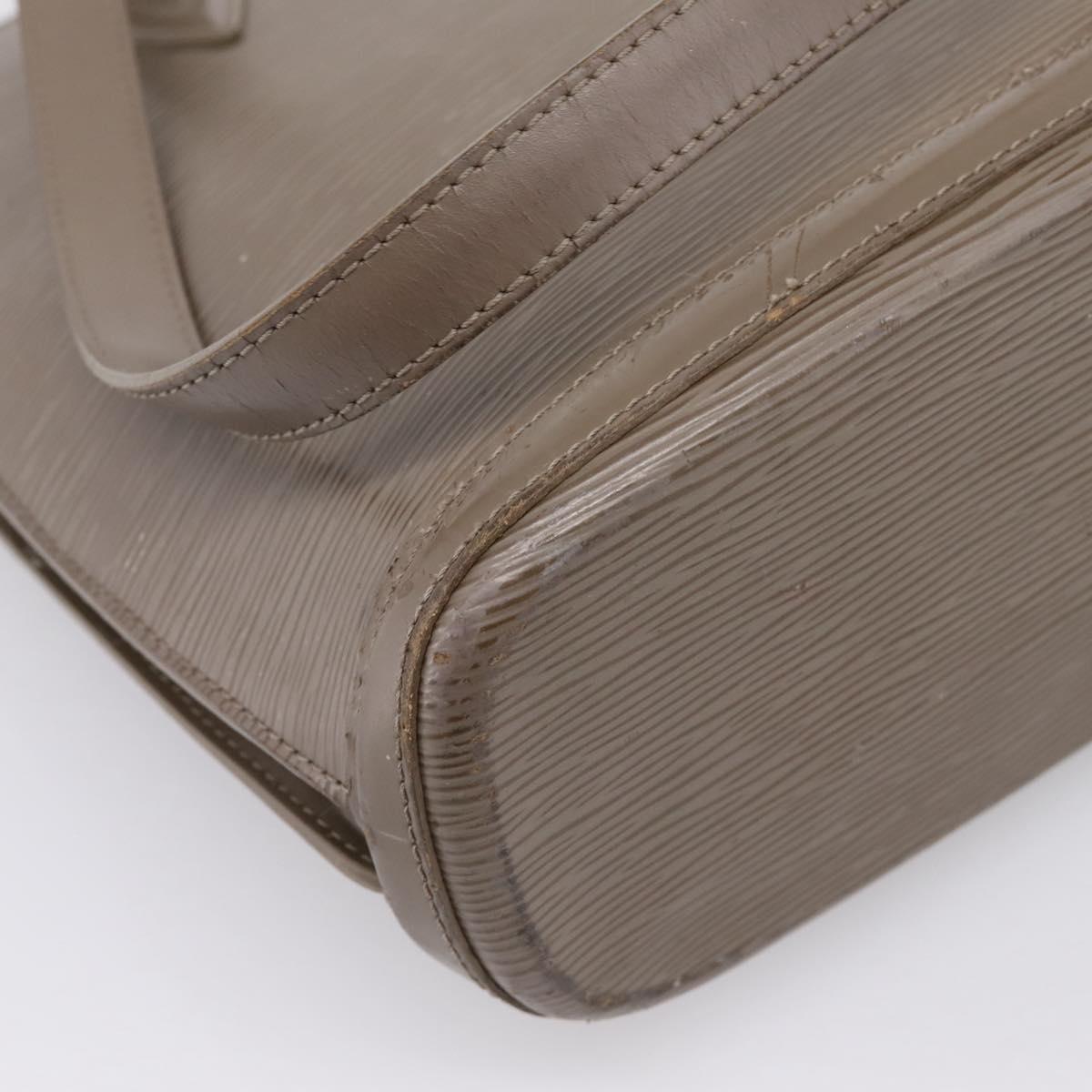 LOUIS VUITTON Epi Lussac Shoulder Bag Gray Pepper M5228C LV Auth 197024