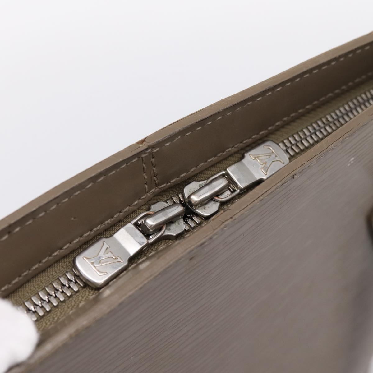 LOUIS VUITTON Epi Lussac Shoulder Bag Gray Pepper M5228C LV Auth 197024