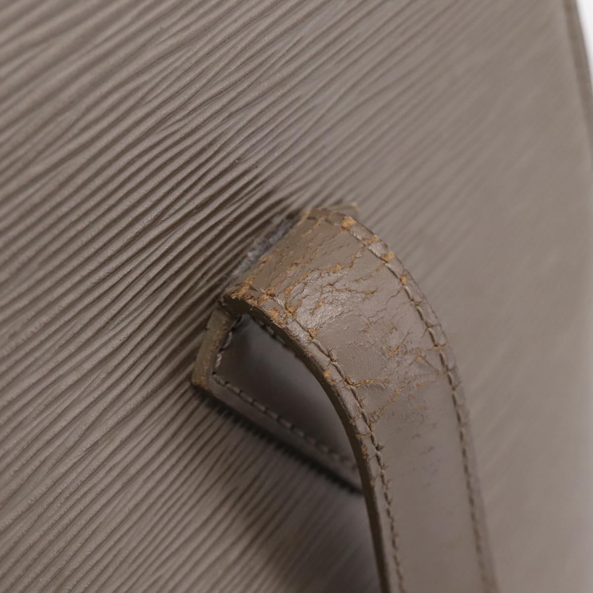 LOUIS VUITTON Epi Lussac Shoulder Bag Gray Pepper M5228C LV Auth 197024