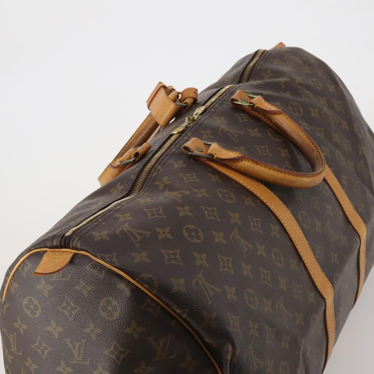 LOUIS VUITTON Monogram Keepall 55 Boston Bag M41424 LV Auth 197026