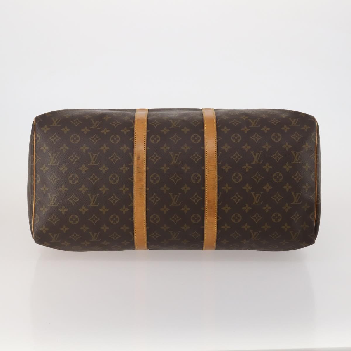 LOUIS VUITTON Monogram Keepall 55 Boston Bag M41424 LV Auth 197026