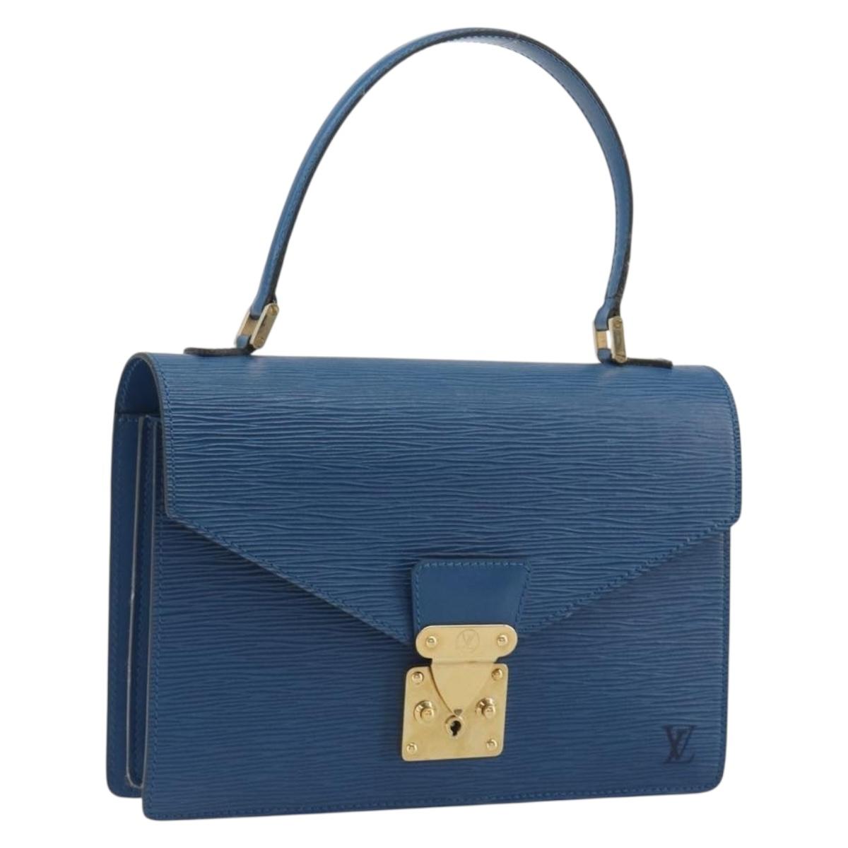 LOUIS VUITTON Epi Concorde Hand Bag Blue M52135 LV Auth 197029A