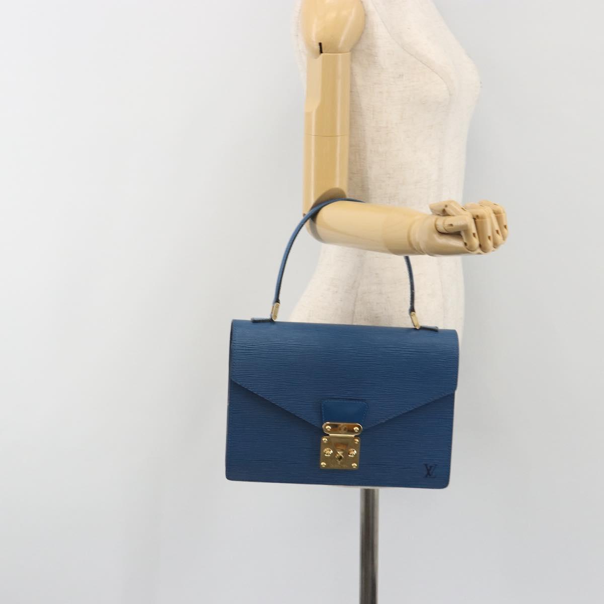 LOUIS VUITTON Epi Concorde Hand Bag Blue M52135 LV Auth 197029A