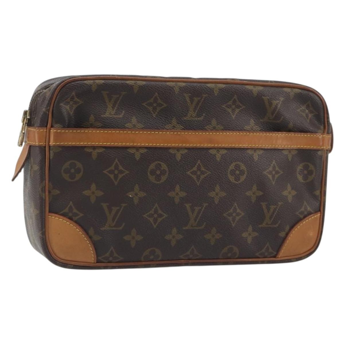 LOUIS VUITTON Monogram Compiegne 23 Clutch Bag M51847 LV Auth 197031