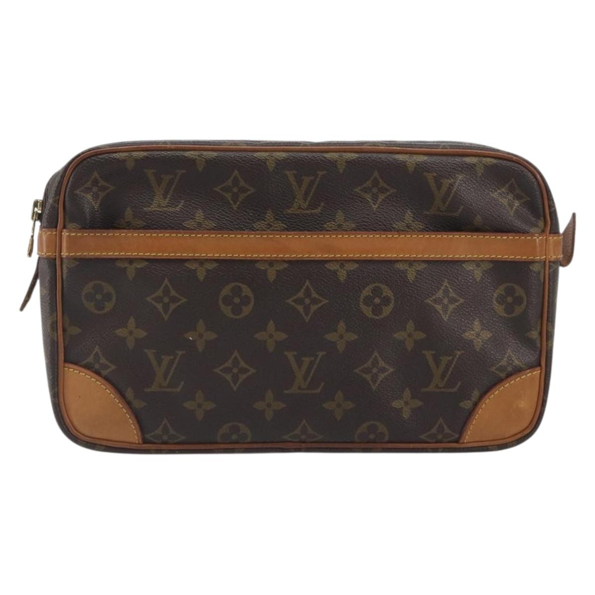 LOUIS VUITTON Monogram Compiegne 23 Clutch Bag M51847 LV Auth 197031