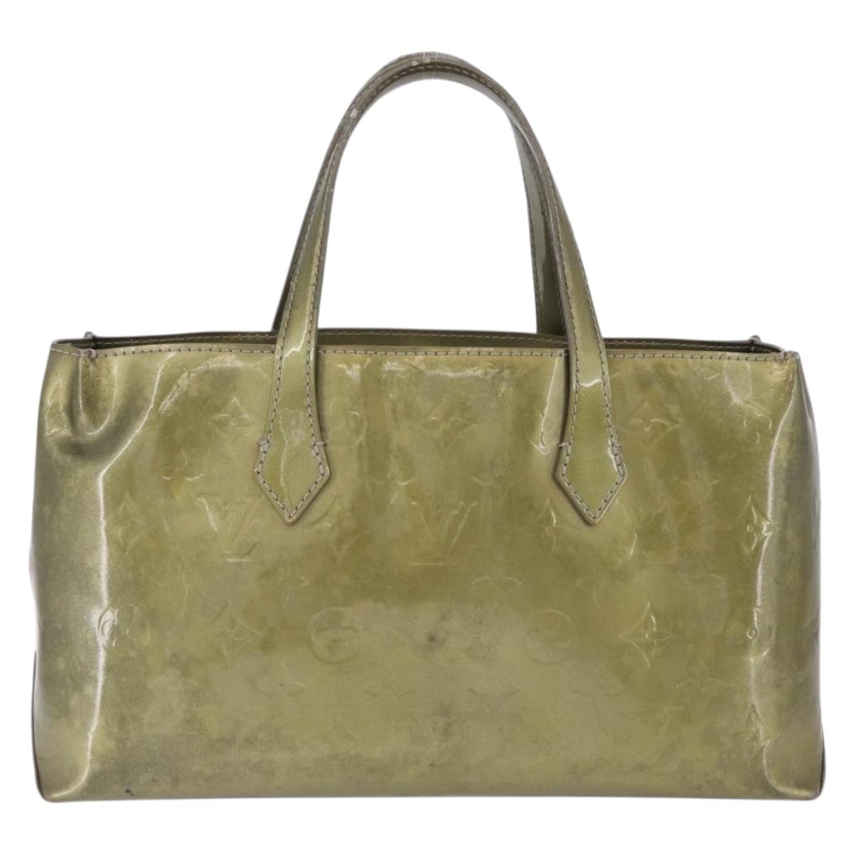 LOUIS VUITTON Monogram Vernis Wilshire PM Bag Gris Art Deco M91627 Auth 197033