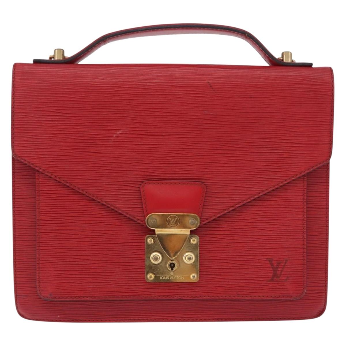 LOUIS VUITTON Epi Monceau 28 Hand Bag Red M40783 LV Auth 197039