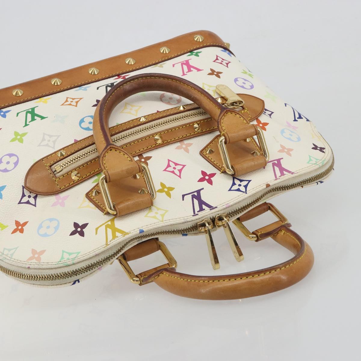 LOUIS VUITTON Monogram Multicolor Alma Hand Bag White M92647 LV Auth 197046A