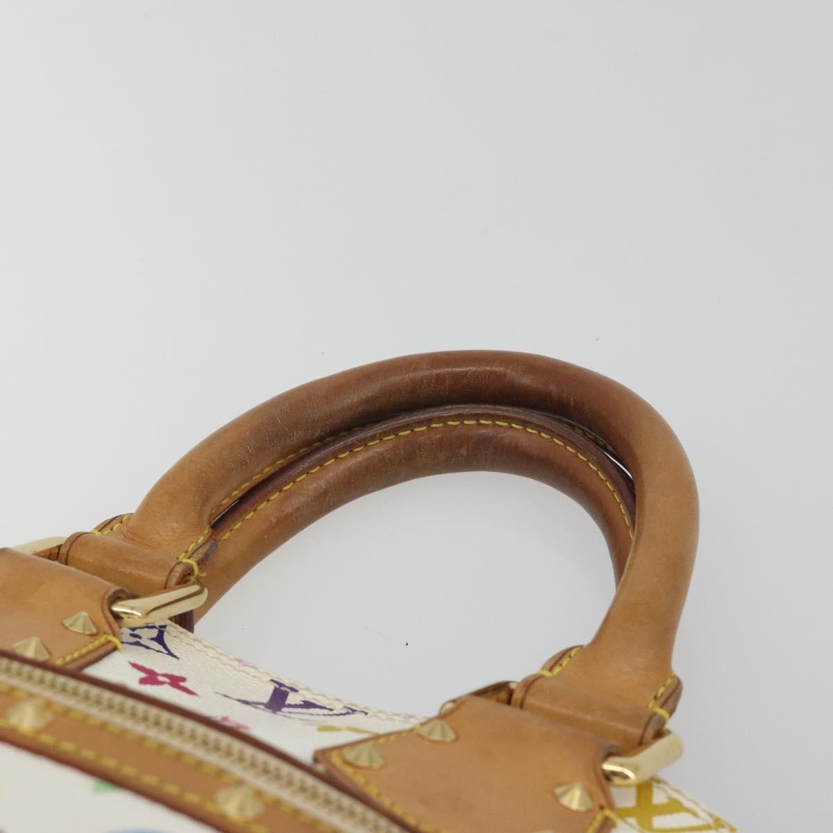 LOUIS VUITTON Monogram Multicolor Alma Hand Bag White M92647 LV Auth 197046A
