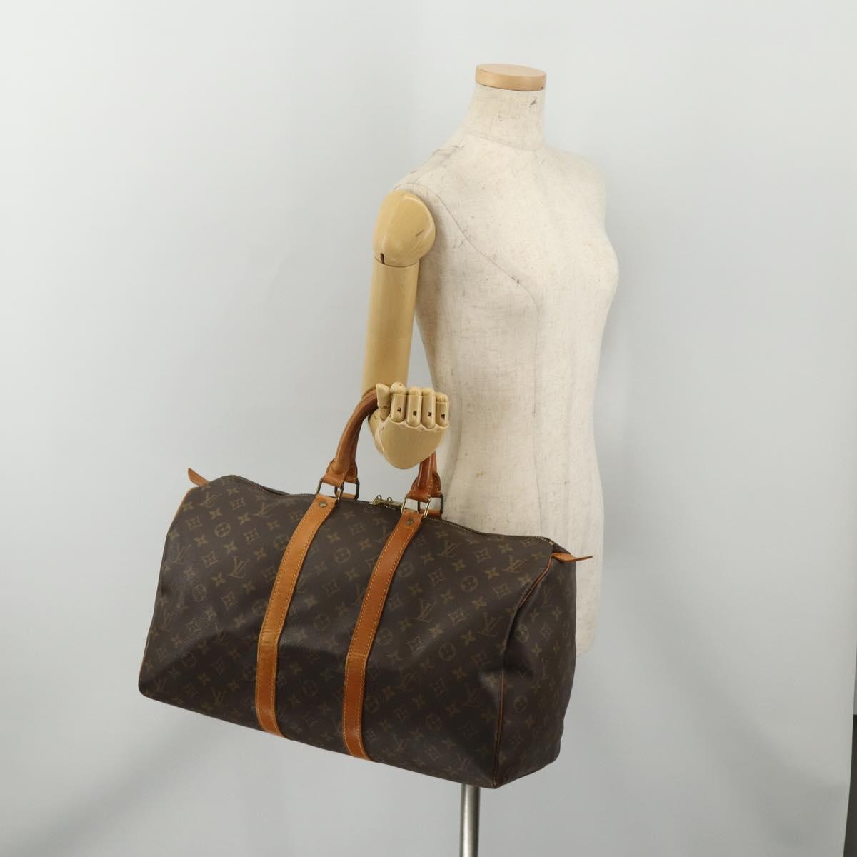 LOUIS VUITTON Monogram Keepall 45 Boston Bag M41428 LV Auth 197047