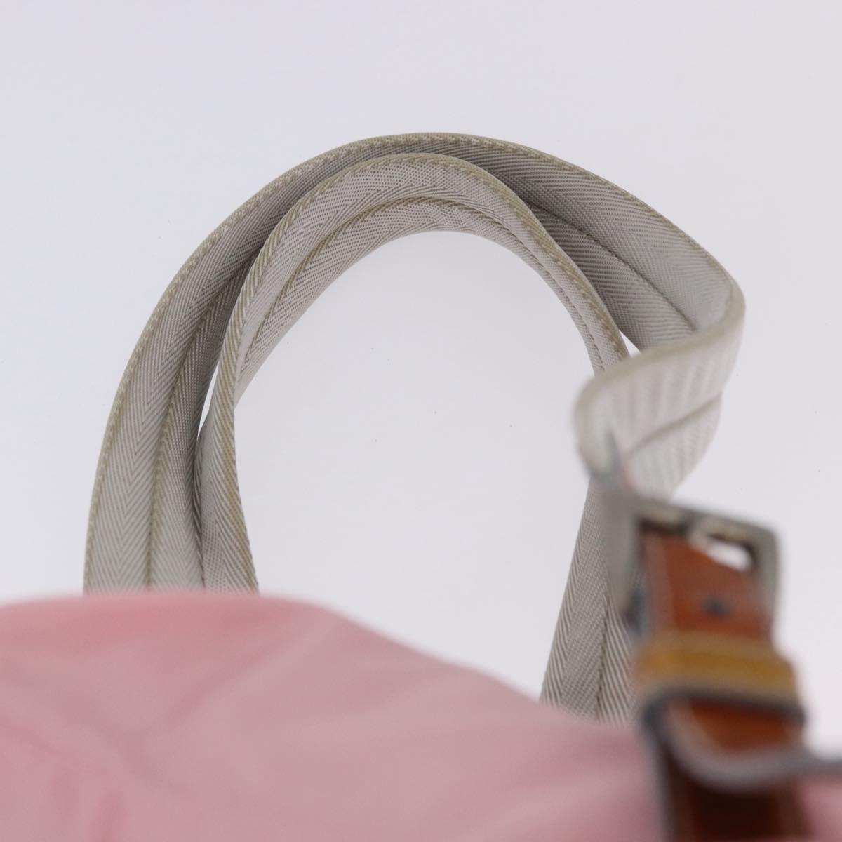 PRADA Backpack Nylon Pink Silver Auth 197051