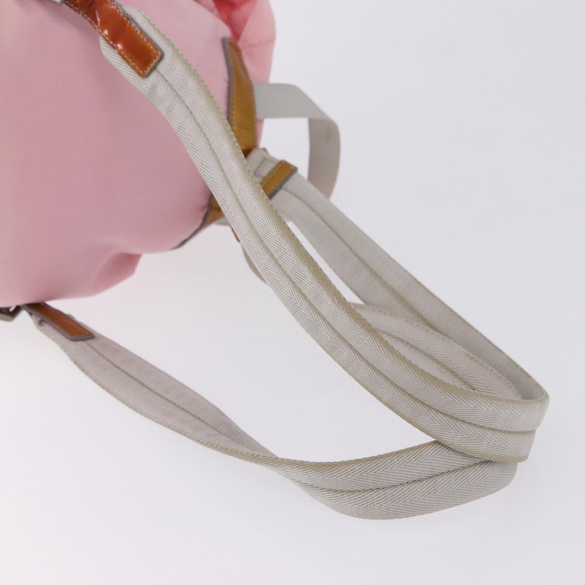 PRADA Backpack Nylon Pink Silver Auth 197051