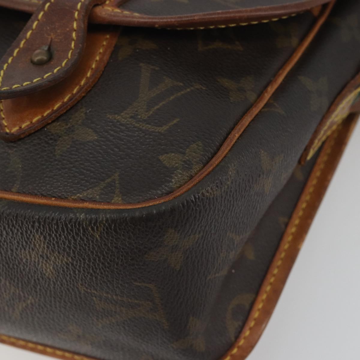 LOUIS VUITTON Monogram Gibeciere MM Shoulder Bag M42247 LV Auth 197052