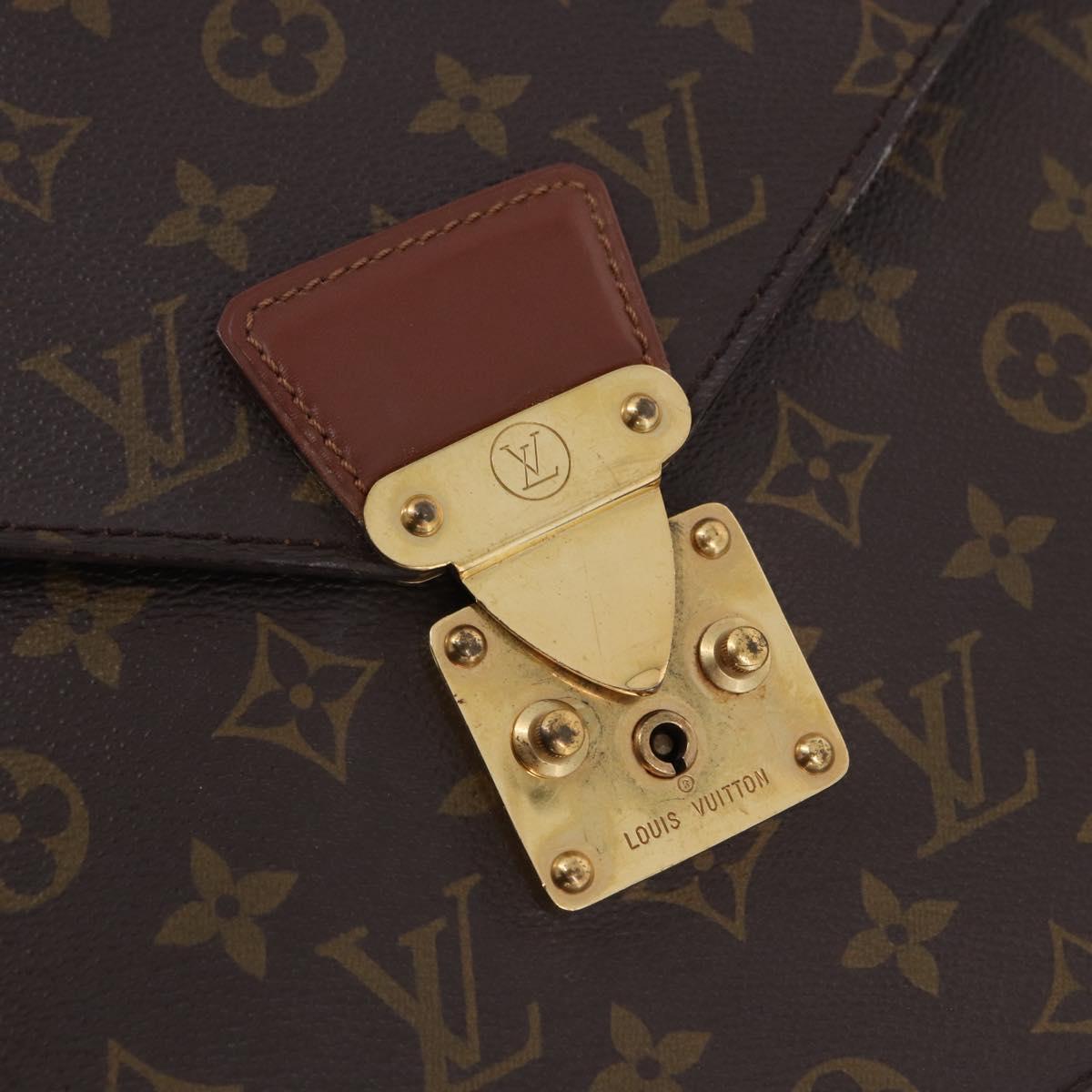 LOUIS VUITTON Monogram Porte Documents Bandouliere Bag M53338 LV Auth 197053