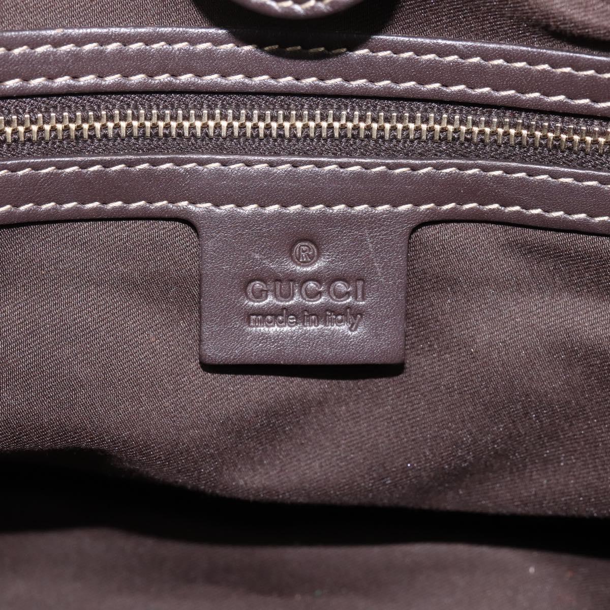 GUCCI GG Canvas GG crystal Hand Bag Coated Canvas Beige Gold 223964 Auth 197056