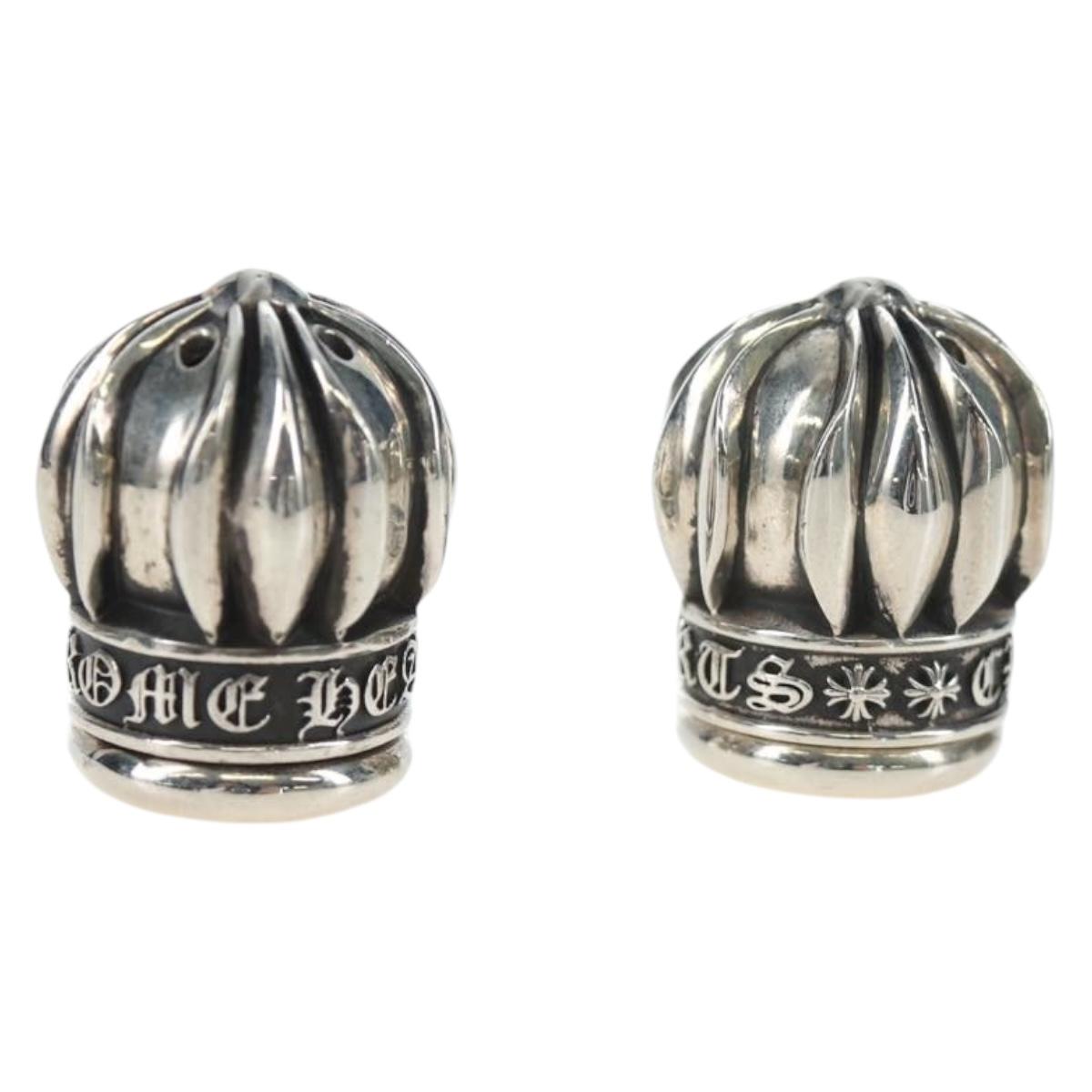 Chrome Hearts Salt & Pepper Shaker Ag925 Silver Auth 197057SM