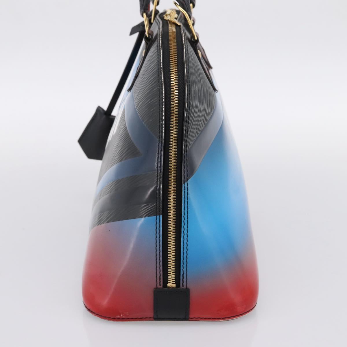 LOUIS VUITTON Race Line Alma PM Hand Bag Black Blue Red M50646 LV Auth 197100A