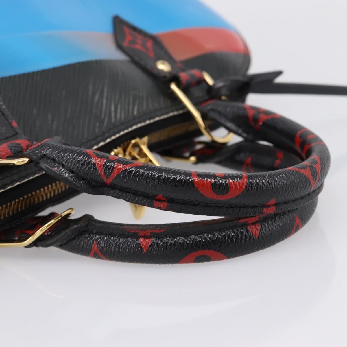 LOUIS VUITTON Race Line Alma PM Hand Bag Black Blue Red M50646 LV Auth 197100A