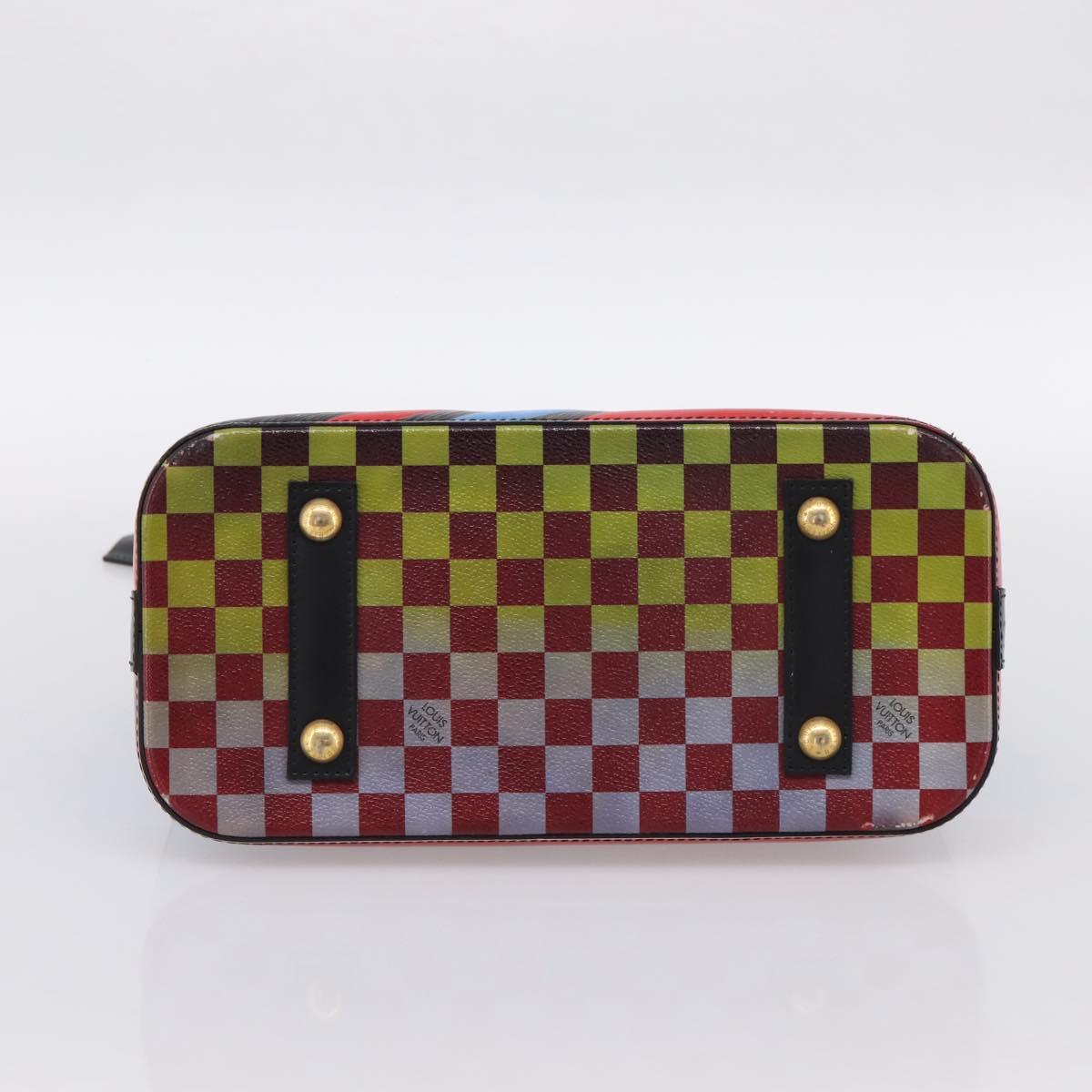 LOUIS VUITTON Race Line Alma PM Hand Bag Black Blue Red M50646 LV Auth 197100A
