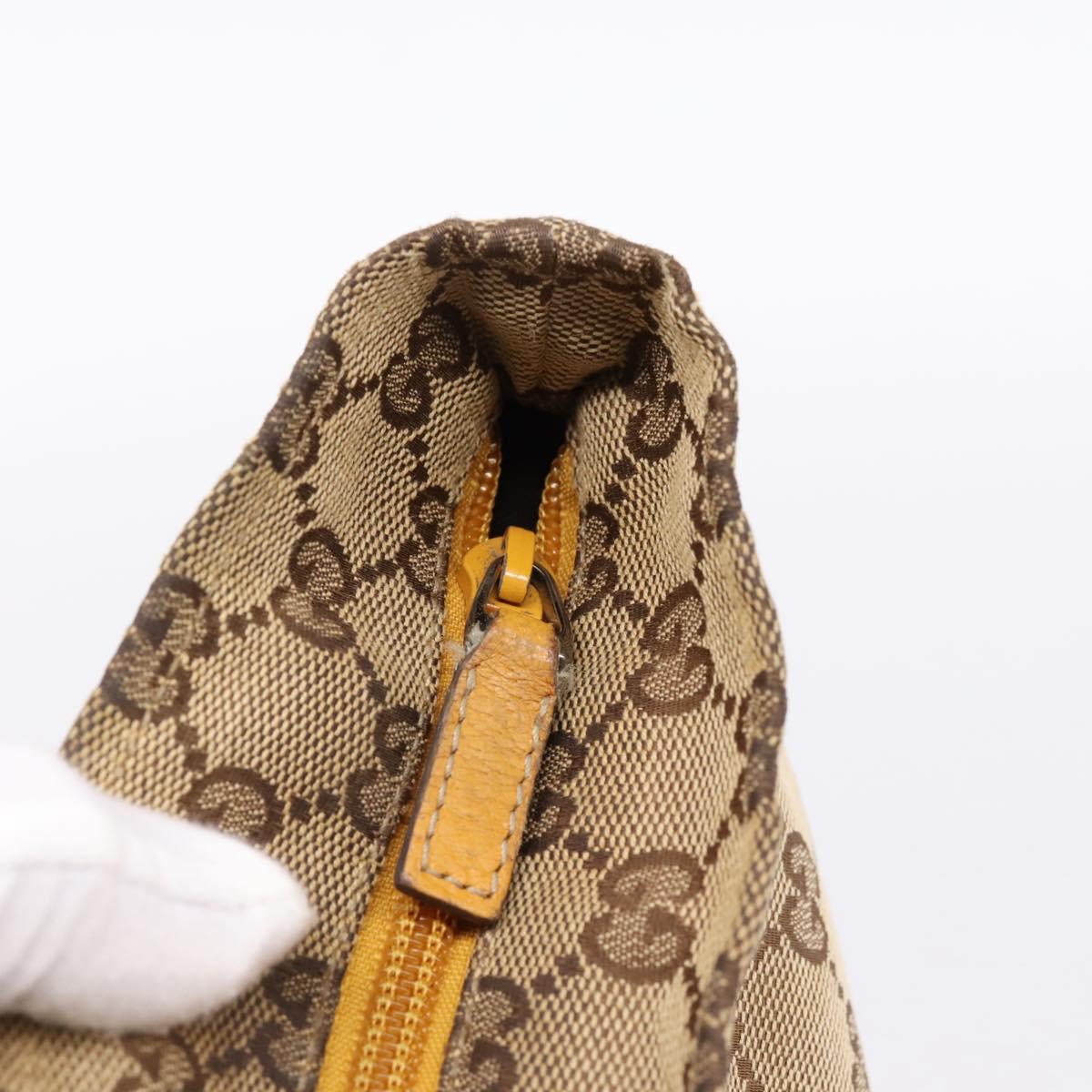 GUCCI GG Canvas Sherry Line Tote Bag Beige 131230 Auth 197106