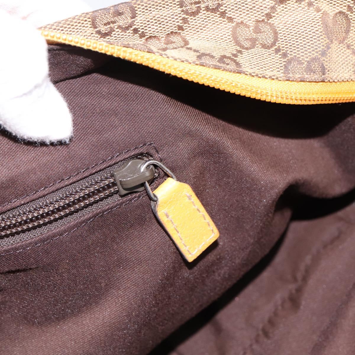 GUCCI GG Canvas Sherry Line Tote Bag Beige 131230 Auth 197106