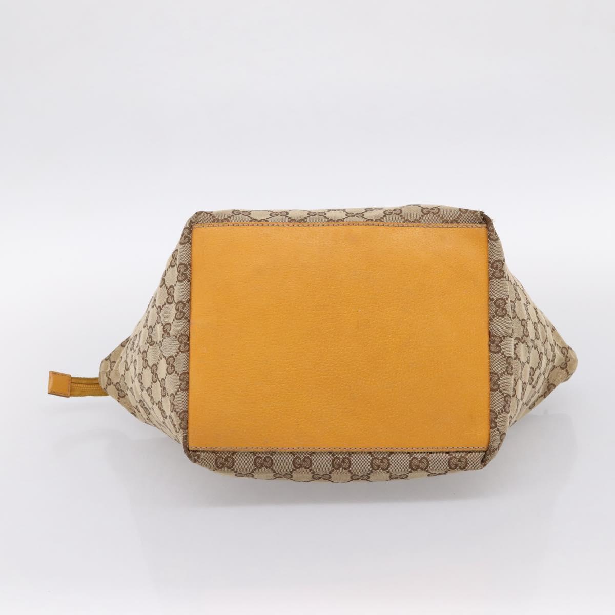 GUCCI GG Canvas Sherry Line Tote Bag Beige 131230 Auth 197106