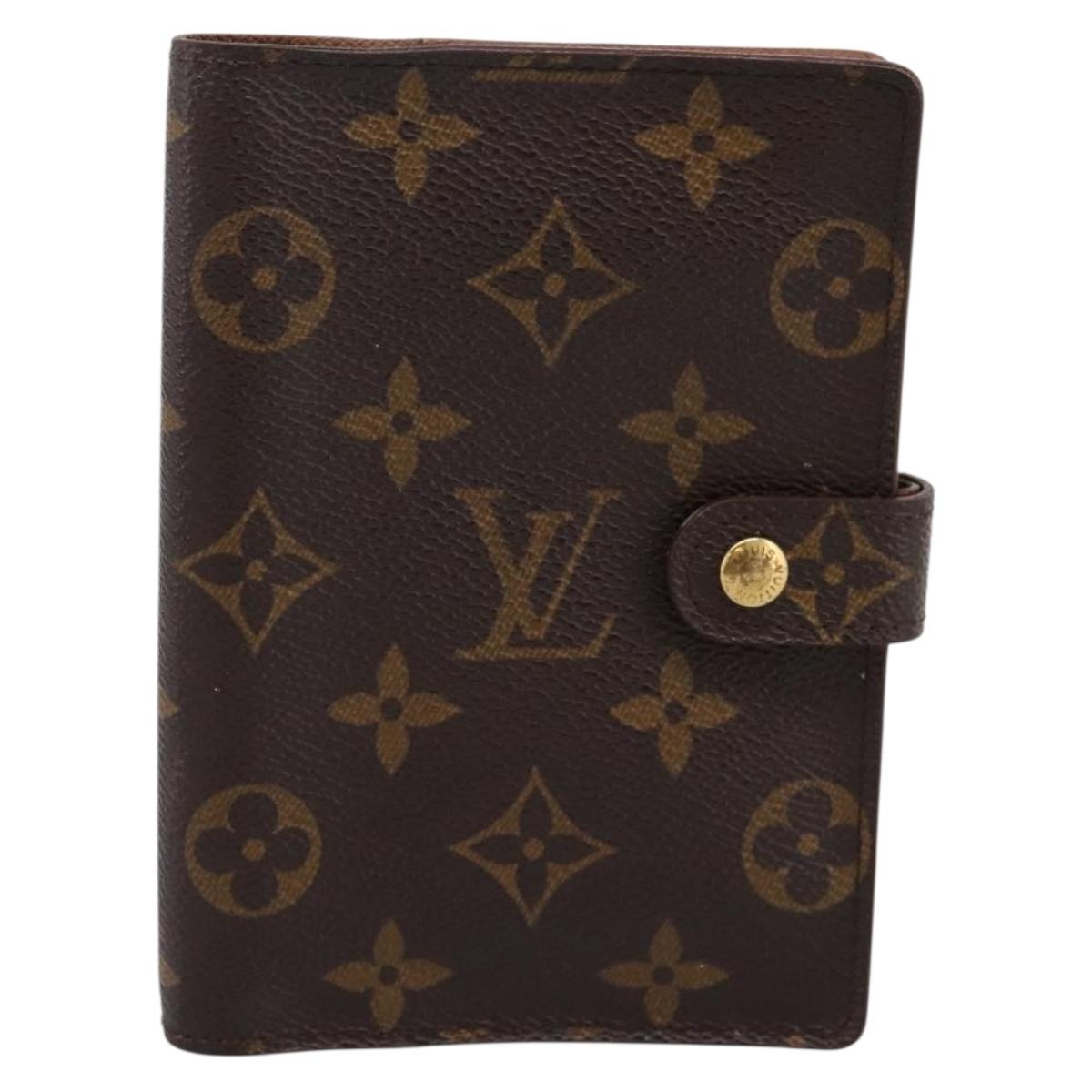 LOUIS VUITTON Monogram Agenda PM Day Planner Cover R20005 LV Auth 197122