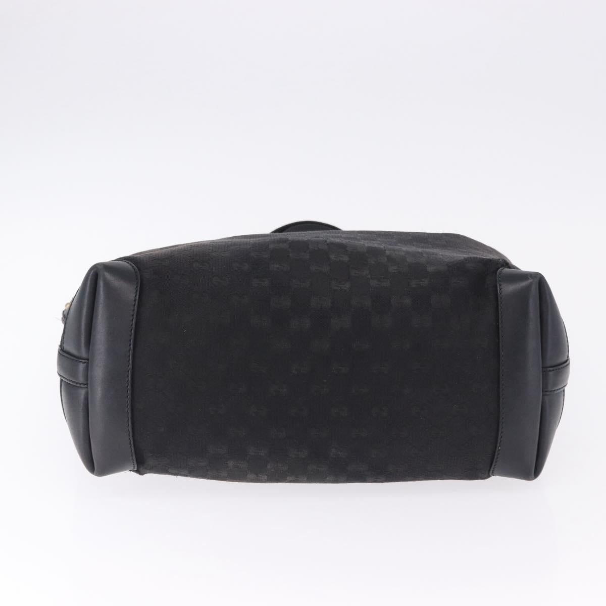 GUCCI Tote Bag GG Canvas Black Gold 247209 Auth 197124