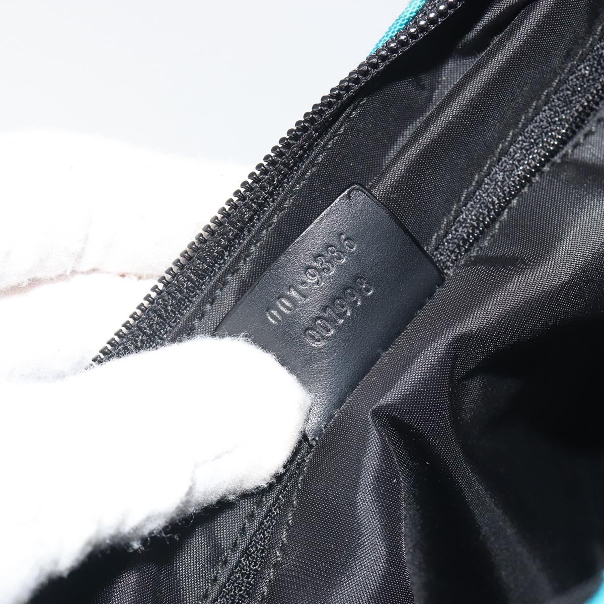 GUCCI Shoulder Bag Canvas Blue Silver 001 9386 Auth 197134A