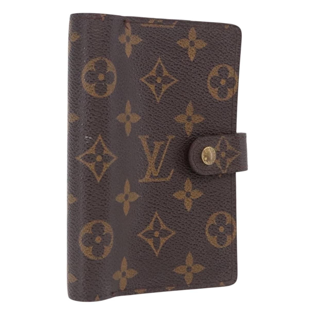 LOUIS VUITTON Monogram Agenda PM Day Planner Cover R20005 LV Auth 197145