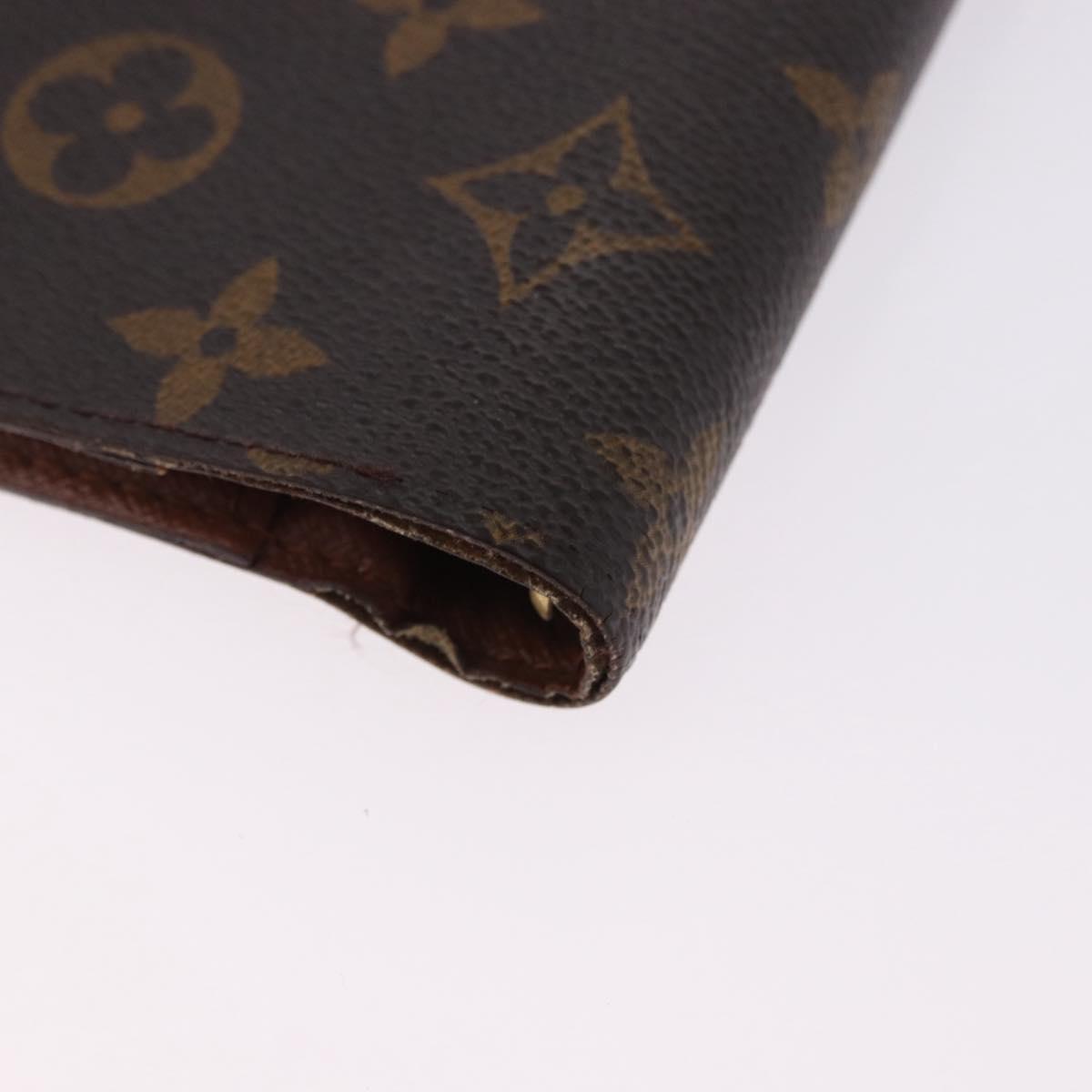 LOUIS VUITTON Monogram Agenda PM Day Planner Cover R20005 LV Auth 197145