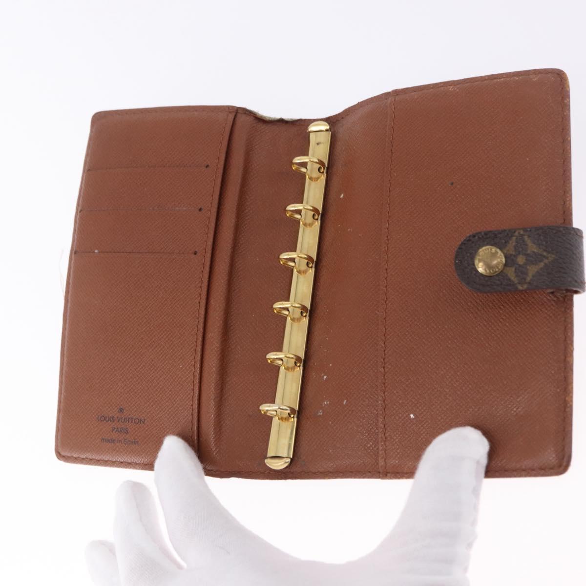 LOUIS VUITTON Monogram Agenda PM Day Planner Cover R20005 LV Auth 197145