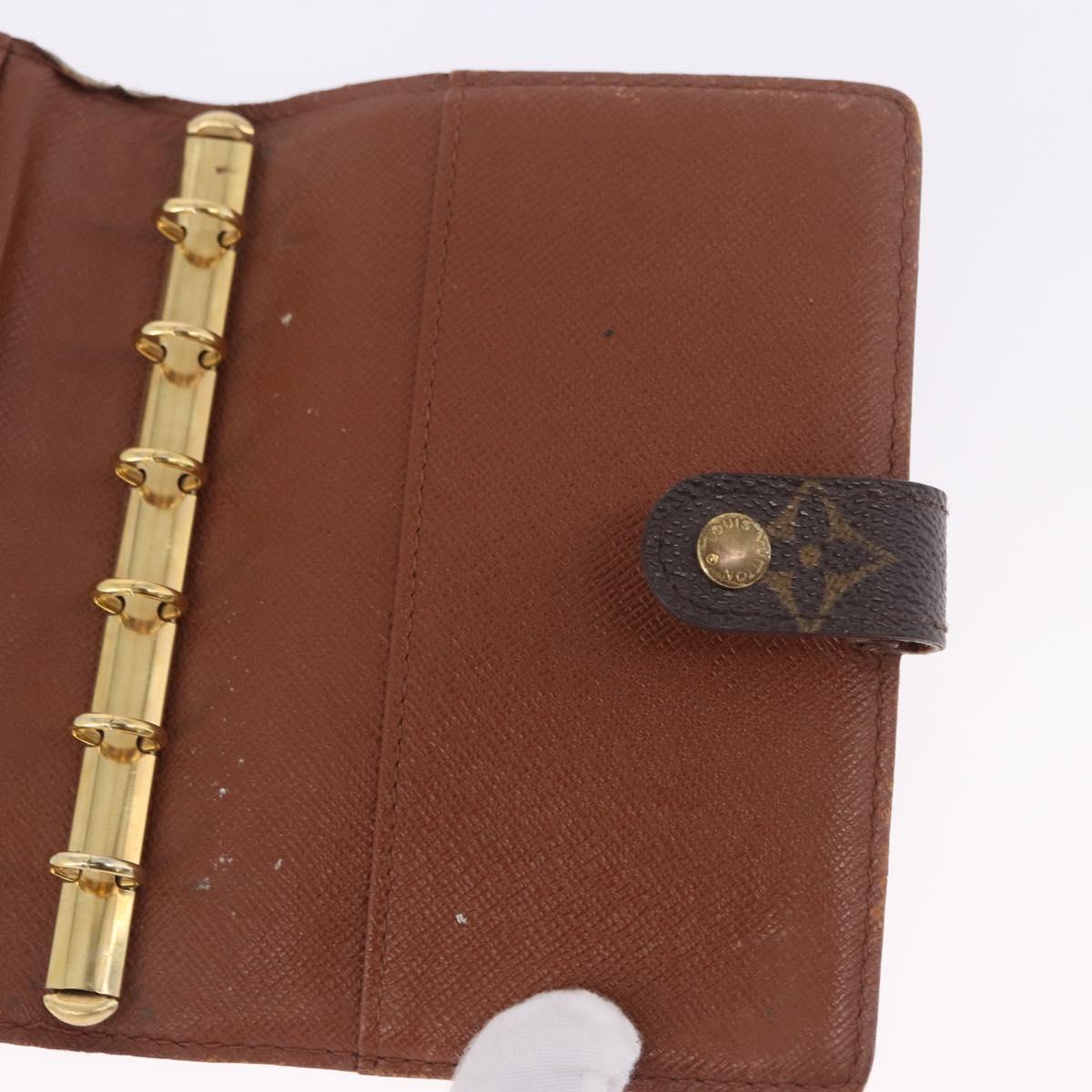 LOUIS VUITTON Monogram Agenda PM Day Planner Cover R20005 LV Auth 197145