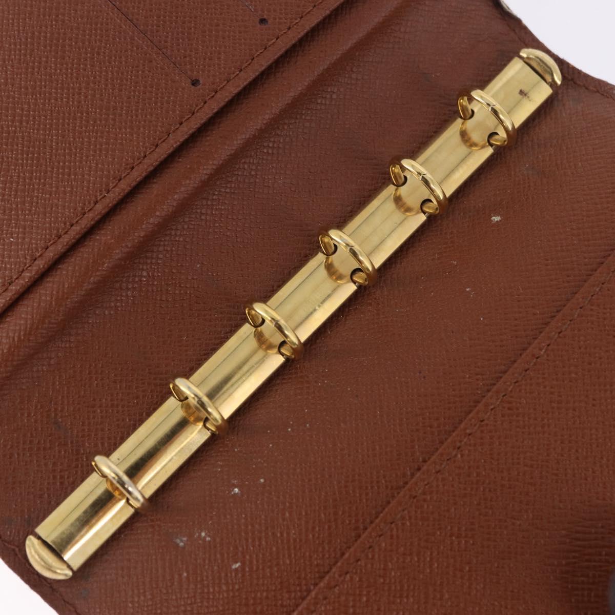 LOUIS VUITTON Monogram Agenda PM Day Planner Cover R20005 LV Auth 197145