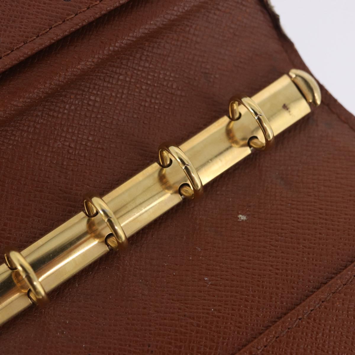 LOUIS VUITTON Monogram Agenda PM Day Planner Cover R20005 LV Auth 197145
