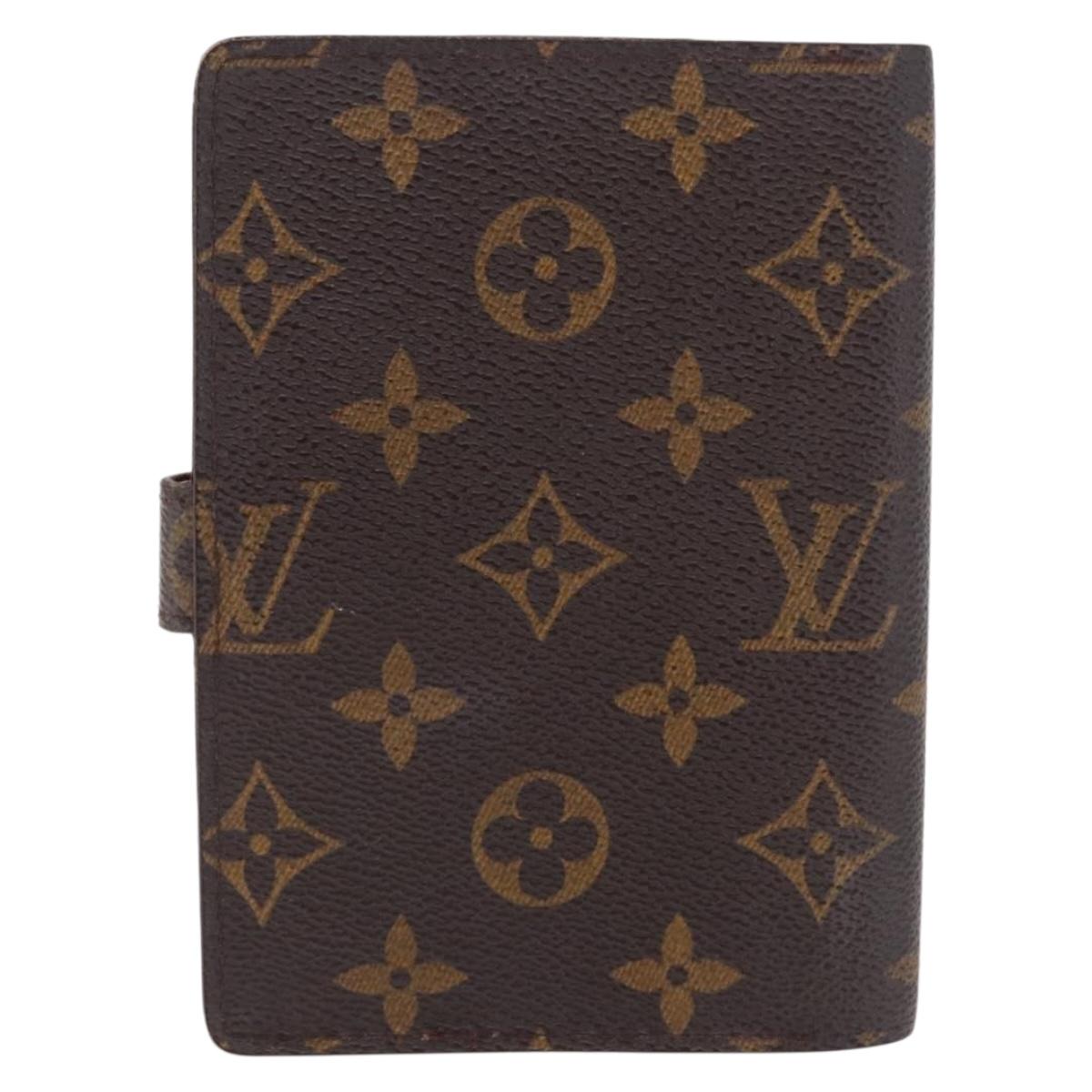 LOUIS VUITTON Monogram Agenda PM Day Planner Cover R20005 LV Auth 197145