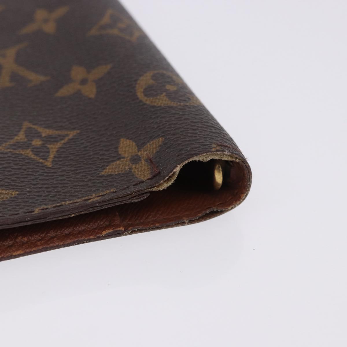 LOUIS VUITTON Monogram Agenda PM Day Planner Cover R20005 LV Auth 197145
