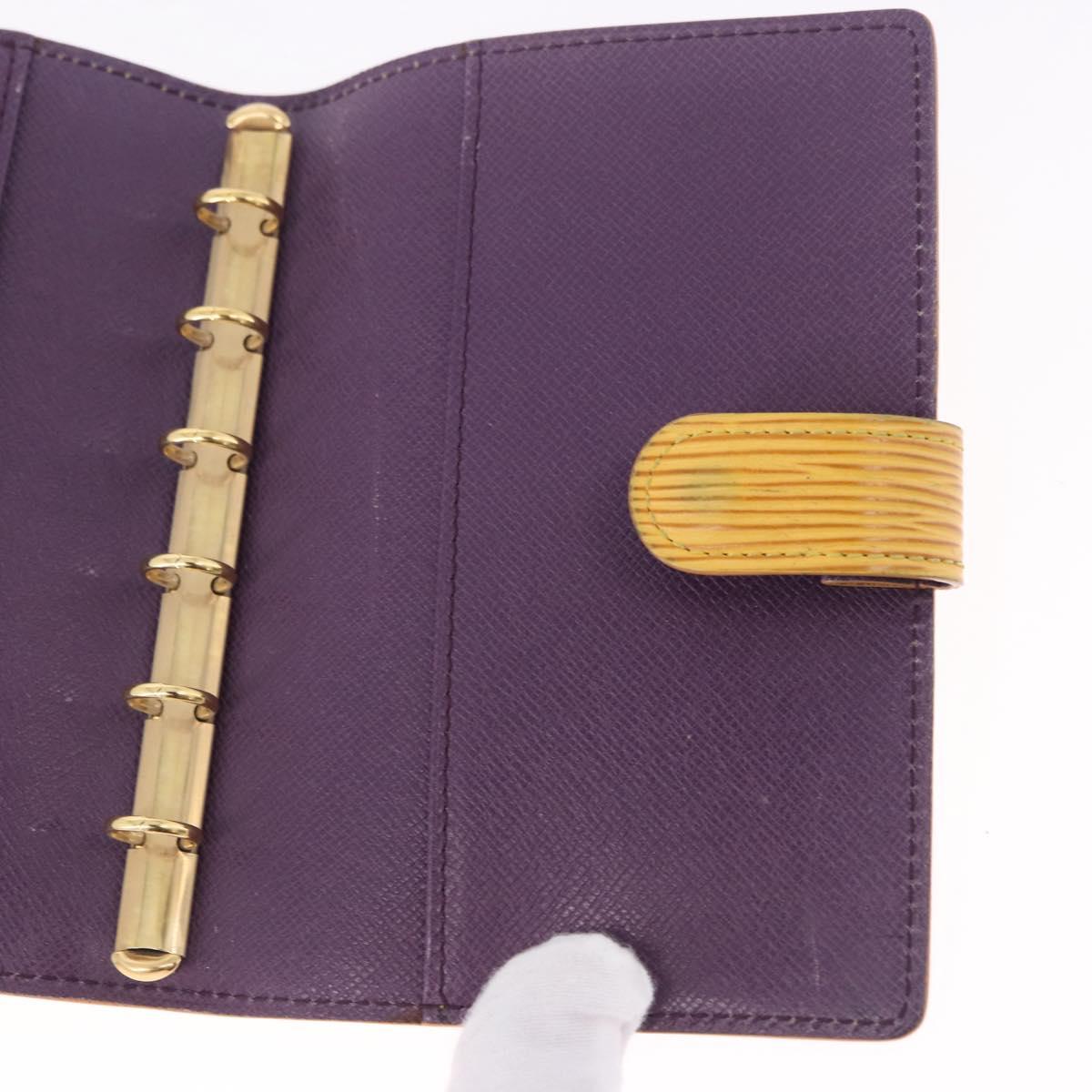 LOUIS VUITTON Epi Agenda PM Day Planner Cover Yellow R20059 LV Auth 197146