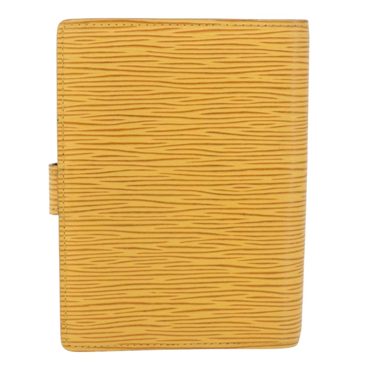 LOUIS VUITTON Epi Agenda PM Day Planner Cover Yellow R20059 LV Auth 197146