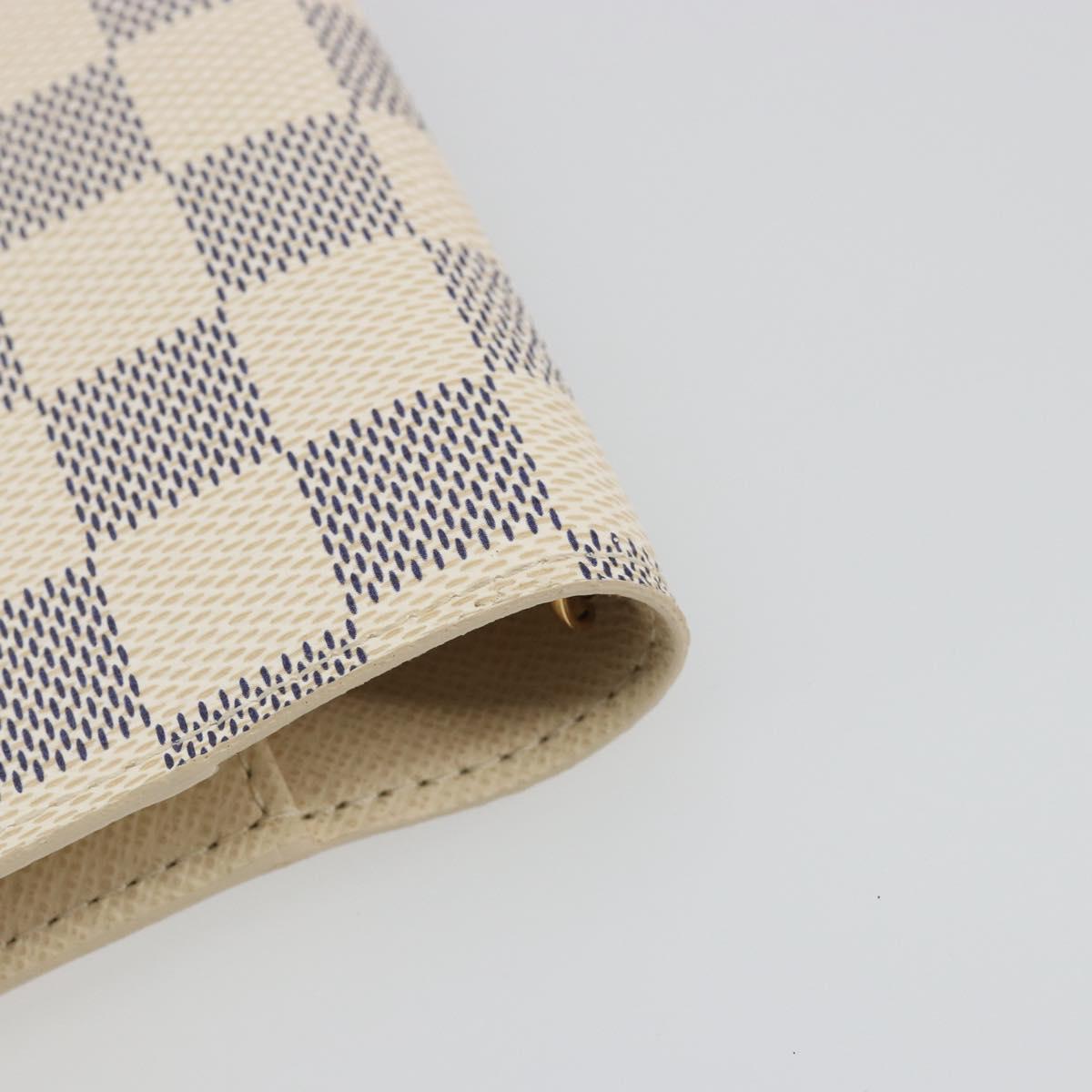 LOUIS VUITTON Damier Azur Agenda PM Day Planner Cover R20706 LV Auth 197147V