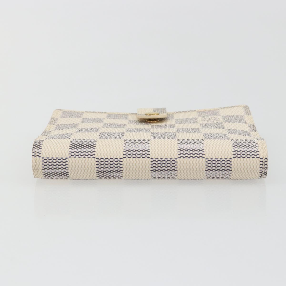 LOUIS VUITTON Damier Azur Agenda PM Day Planner Cover R20706 LV Auth 197147V