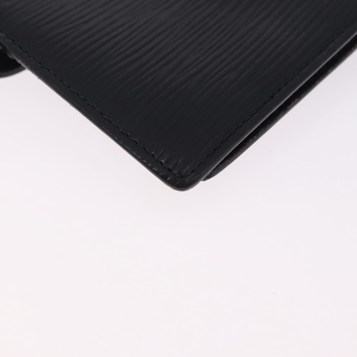 LOUIS VUITTON Epi Agenda PM Day Planner Cover Black R20092 LV Auth 197148