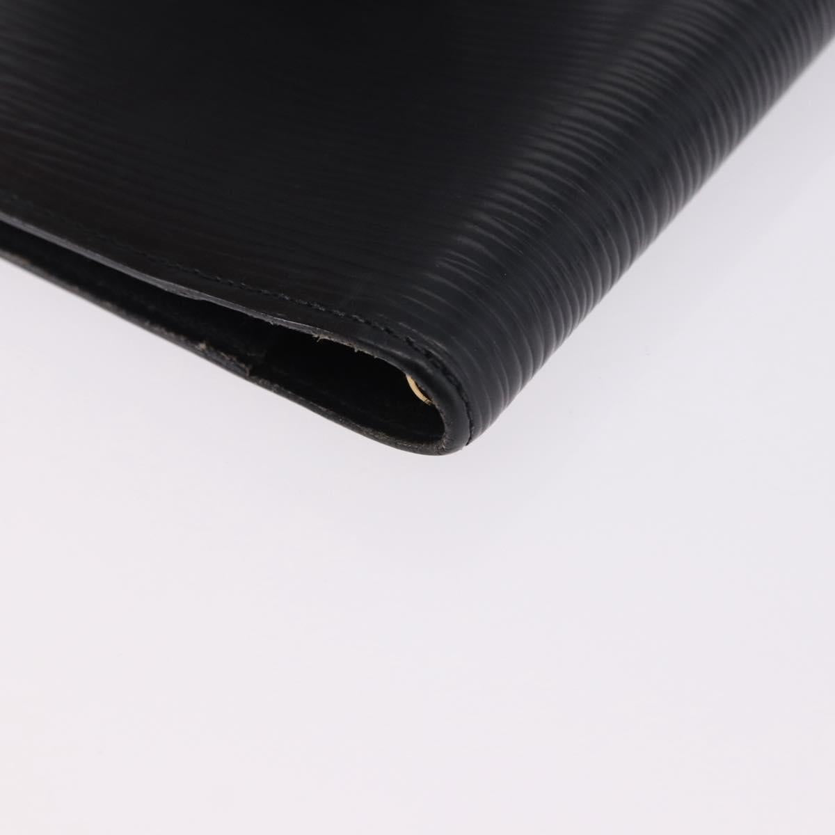 LOUIS VUITTON Epi Agenda PM Day Planner Cover Black R20092 LV Auth 197148