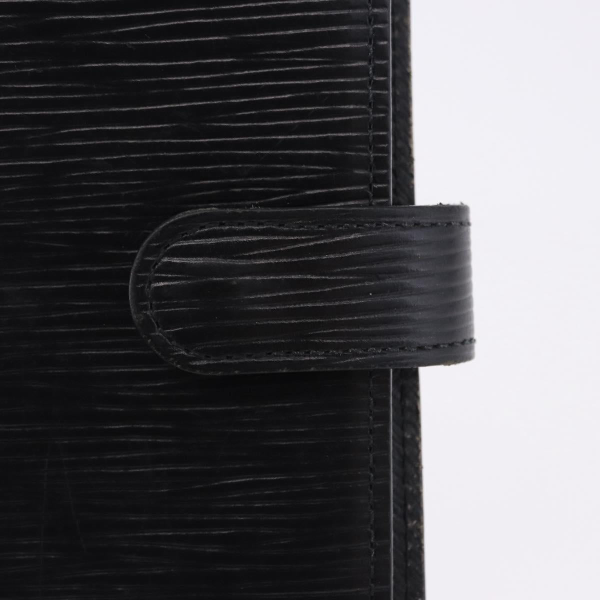 LOUIS VUITTON Epi Agenda PM Day Planner Cover Black R20092 LV Auth 197148