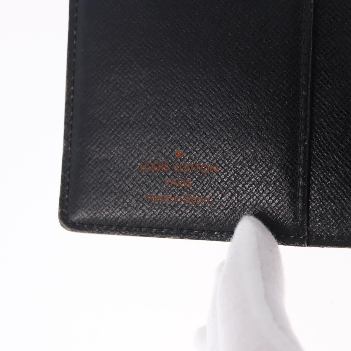 LOUIS VUITTON Epi Agenda PM Day Planner Cover Black R20092 LV Auth 197148